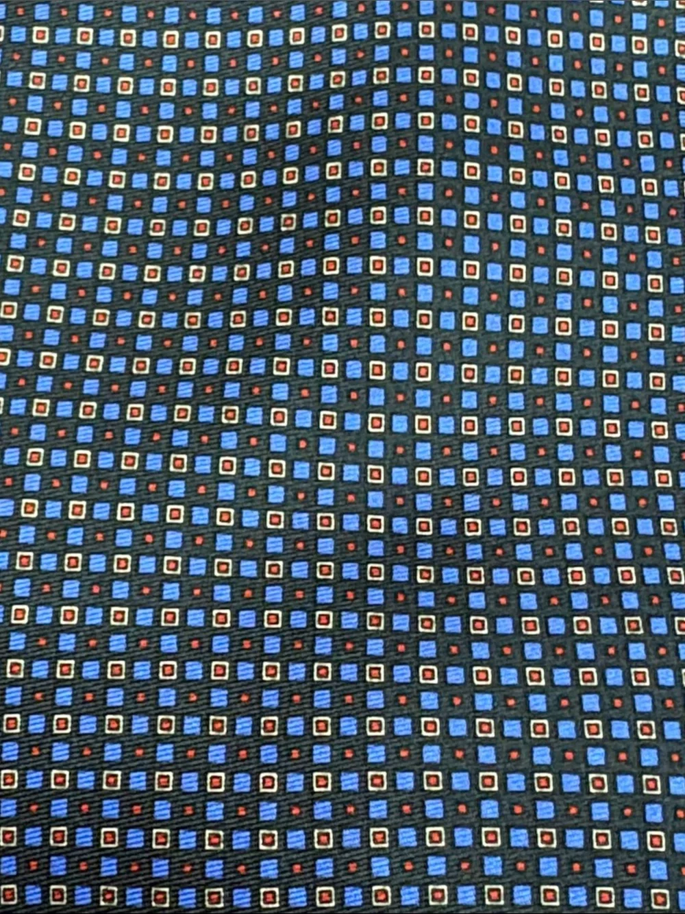Lauren Ralph‎ Lauren Neck Tie Blue Geometric Silk